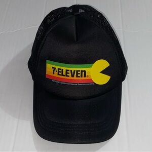 Vintage 7-11 Nanci pack man SnapBack mesh truckers hat cap limited edition